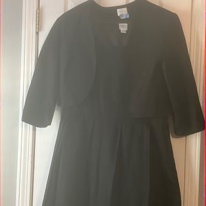 Classic Black Women's Dress with Matching Jacket
